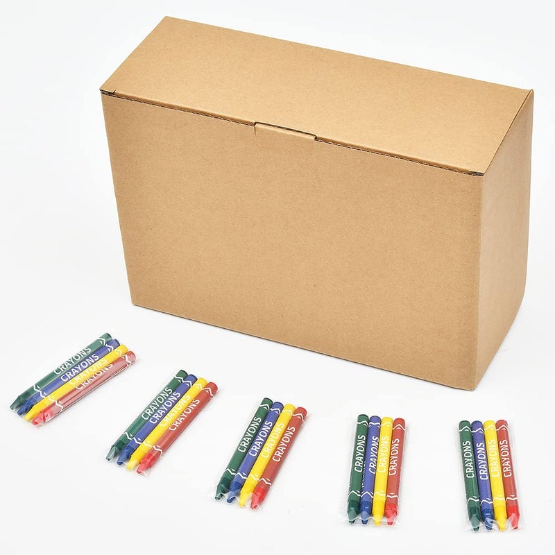 Madisi Crayons Bulk Pack, Regular Size, 4 Colors, 150 Packs, 600 Count - Image 2